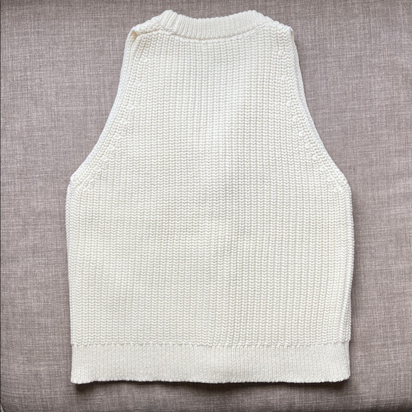 Madewell Knit Cream White Button Down Sweater Vest L - Picture 5 of 5